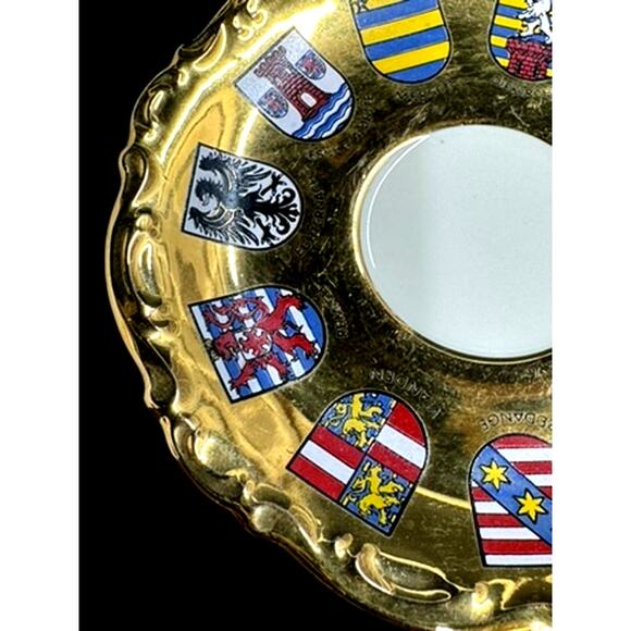 Vintage Bavaria, English, Cup and Saucer, Gold luxenbourg Duchess set - Picture 6 of 16